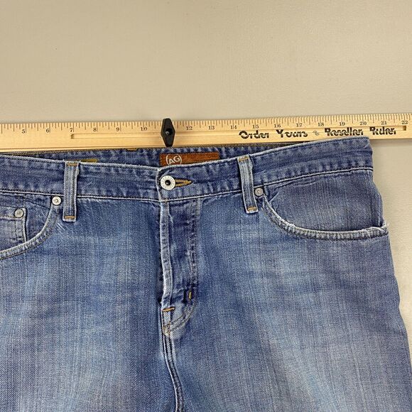 Adriano Goldshmied The Symbol Jeans Mens 40x28 Blue Button Fly Straight Relaxed - Picture 2 of 14